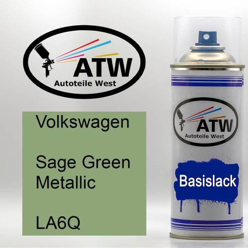 Volkswagen, Sage Green Metallic, LA6Q: 400ml Sprühdose, von ATW Autoteile West.